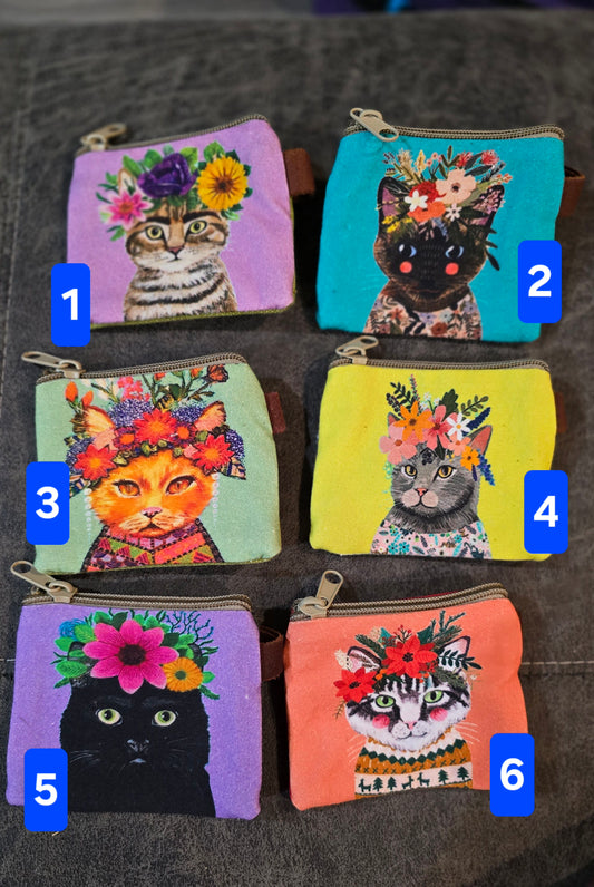Cute Kitty Coin Pouch 3x4
