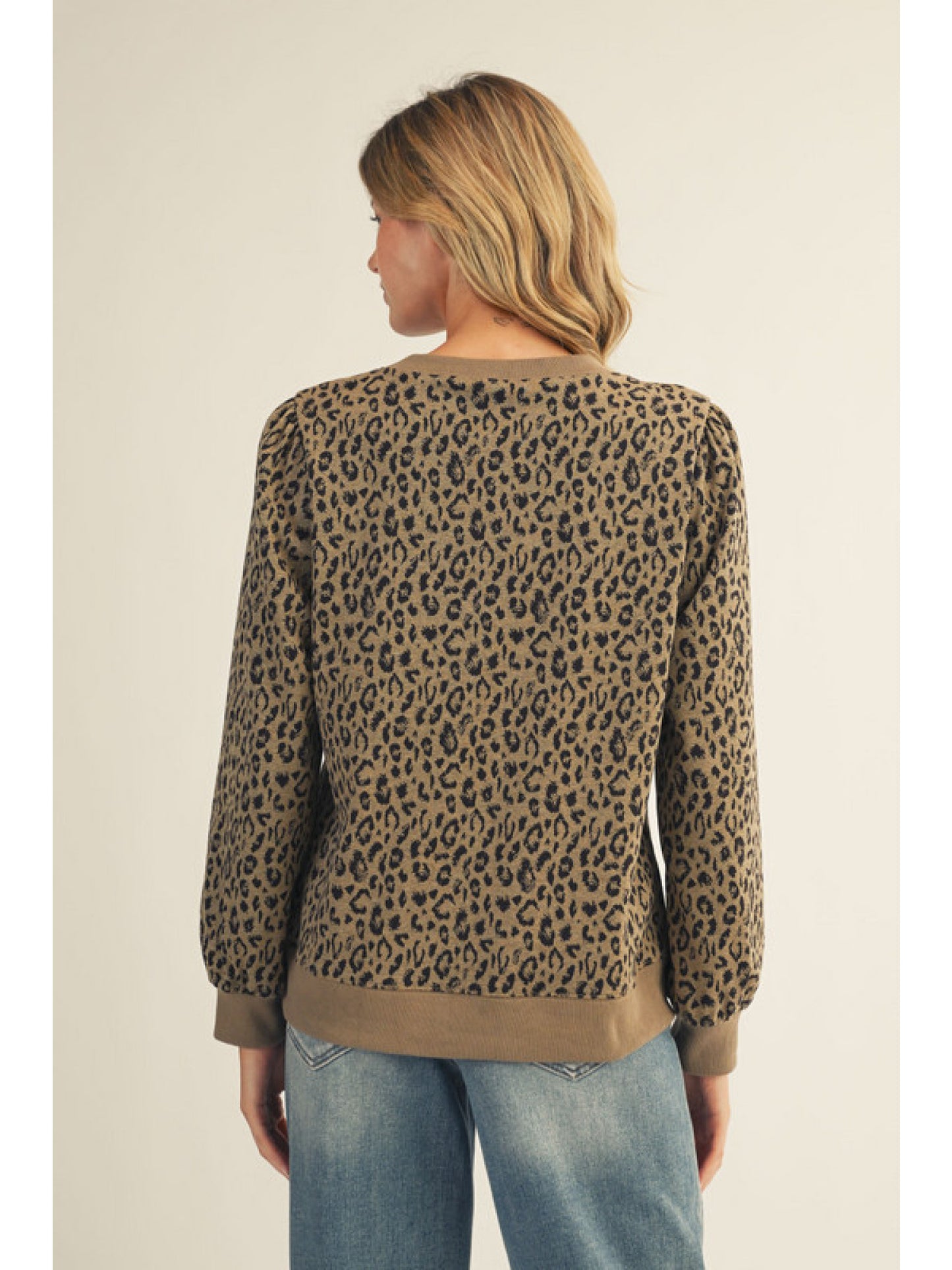 Leopard pattern Bear Sweater