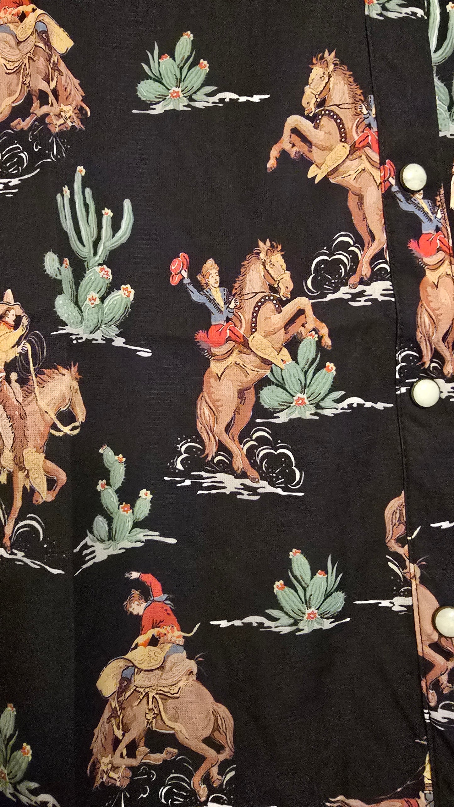 Cowgirl long sleeve black top