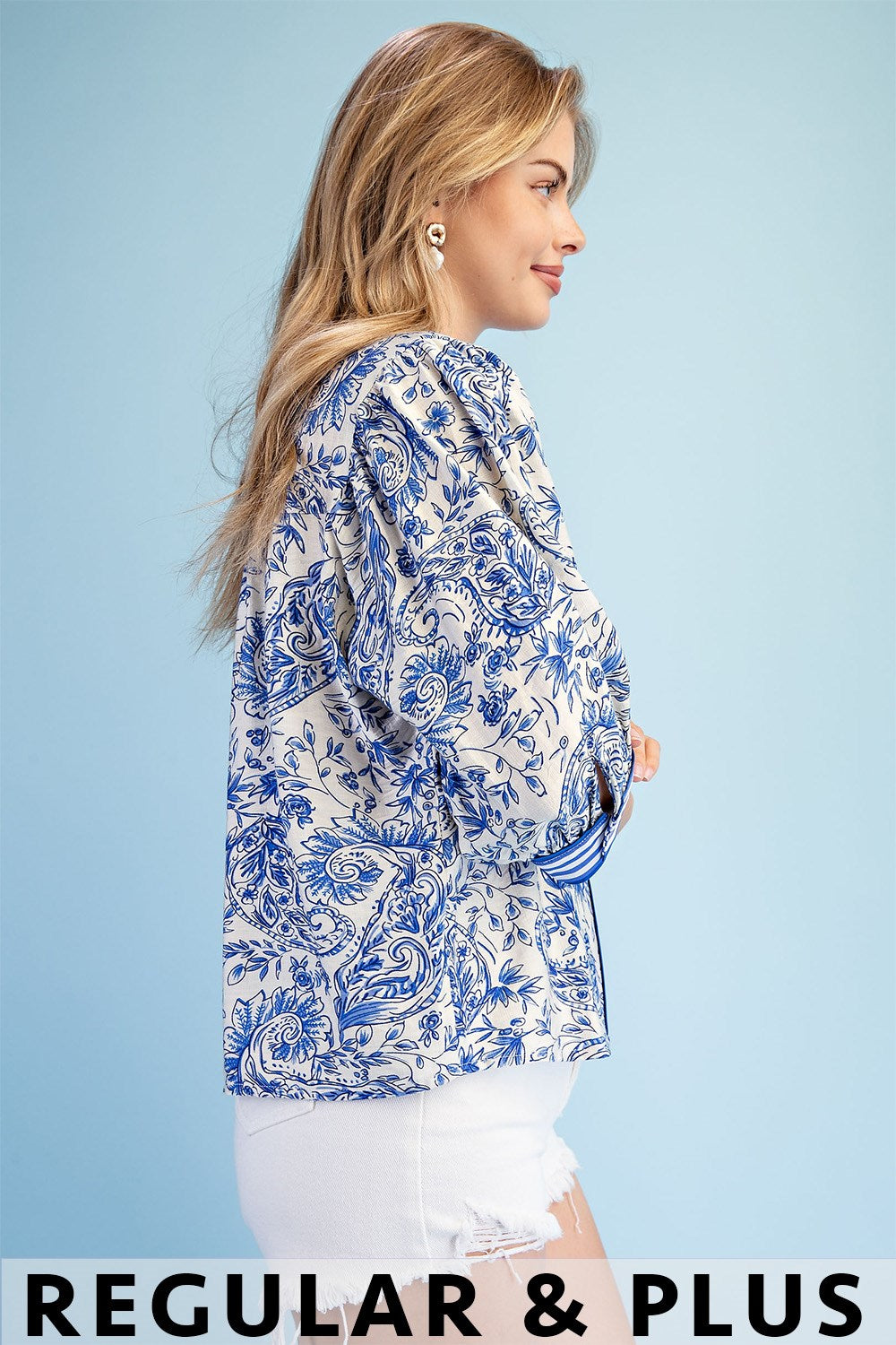 Navy and Cream Preppy Top