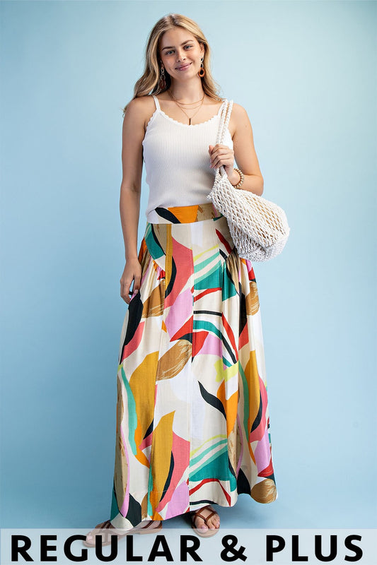 Hawaiian Abstract Skirt