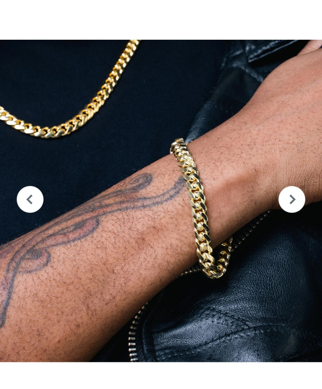 Gold Plated 925 Sterling Silver Miami Cuban Chain or Bracelet 9mm Box Lock, 9 inch style 4869