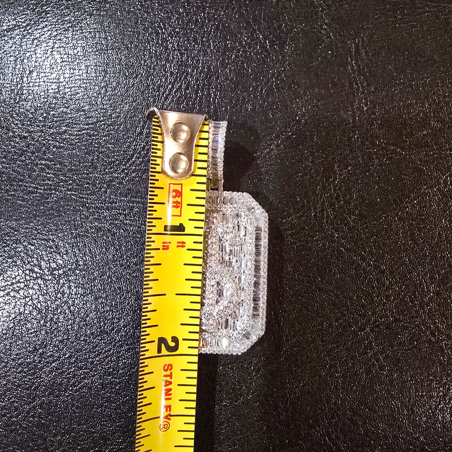 Sterling silver Dollar sign Charm with CZ stones