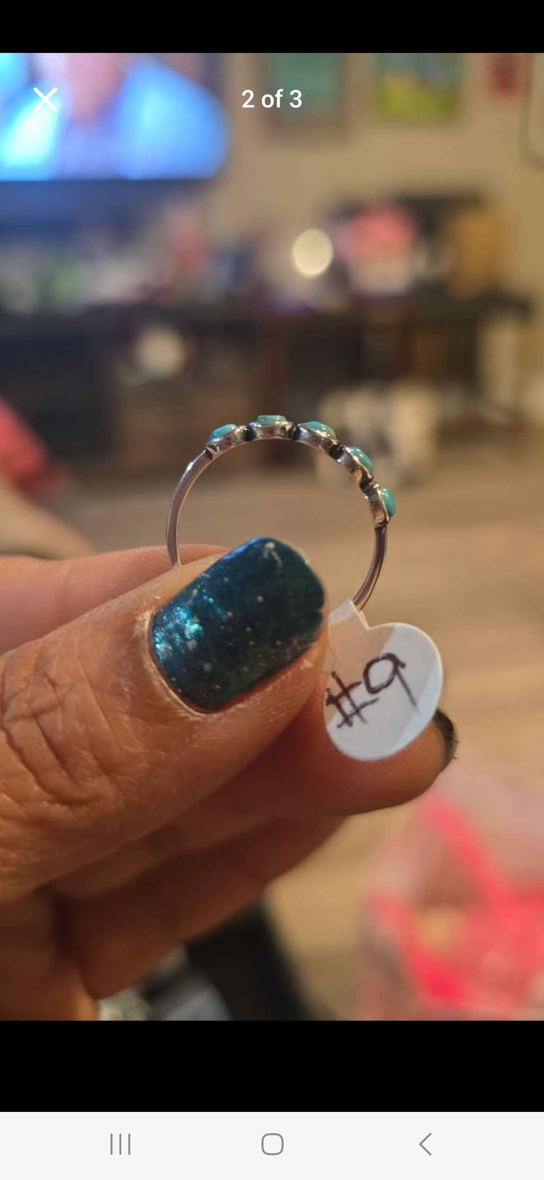 Sterling silver Turquoise 5 stone ring