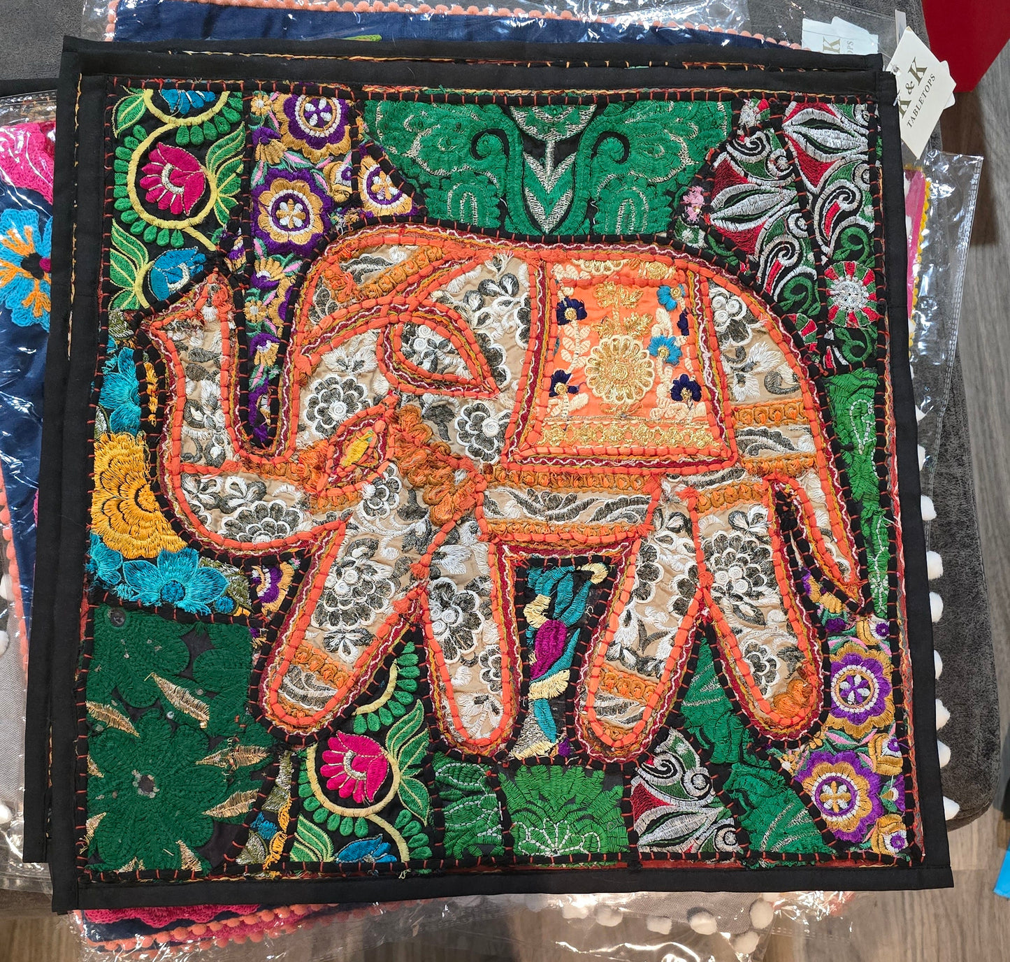 Elephant Embroidered Pillowcase
