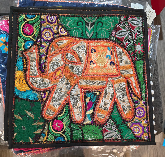 Elephant Embroidered Pillowcase