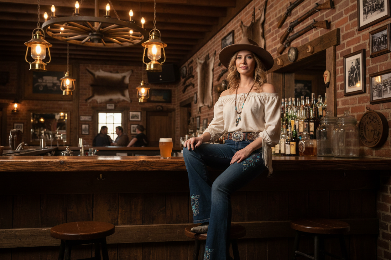 Show 30 year old at western bar